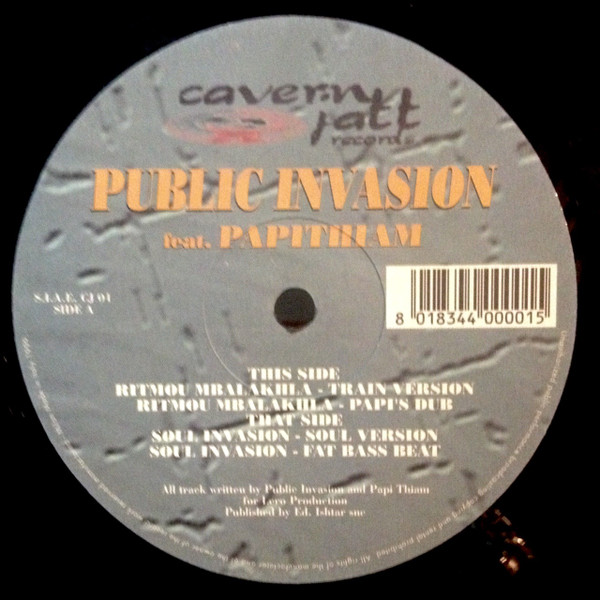 Public Invasion Feat. Papi Thiam - Ritmou Mbalakhla / Soul Invasion | Cavernjatt Records (CJ 01) - main