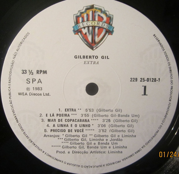 Gilberto Gil - Extra | Warner Bros. Records (229 25-0128-1) - 3