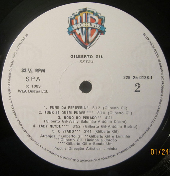 Gilberto Gil - Extra | Warner Bros. Records (229 25-0128-1) - 4