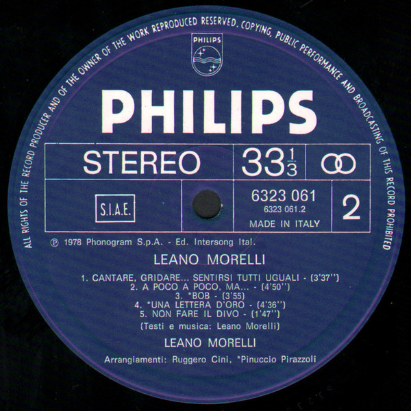 Leano Morelli - Leano Morelli | Philips (6323 061) - 4