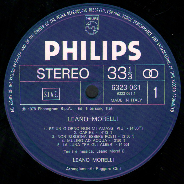 Leano Morelli - Leano Morelli | Philips (6323 061) - 3