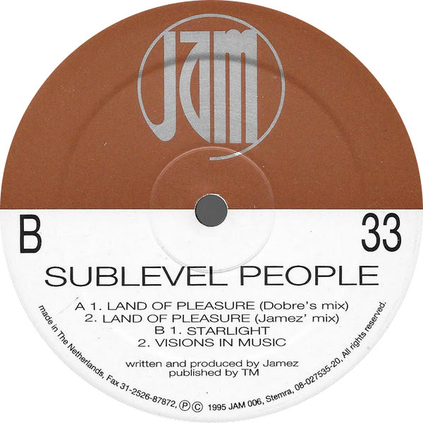 Sublevel People - Land Of Pleasure | Jam Records (JAM 006) - main Sublevel People - Land Of Pleasure | Jam Records (JAM 006) - main