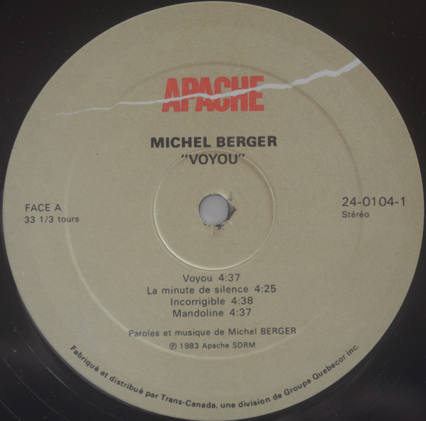 Michel Berger - Voyou | Apache (24 0104-1) - 3