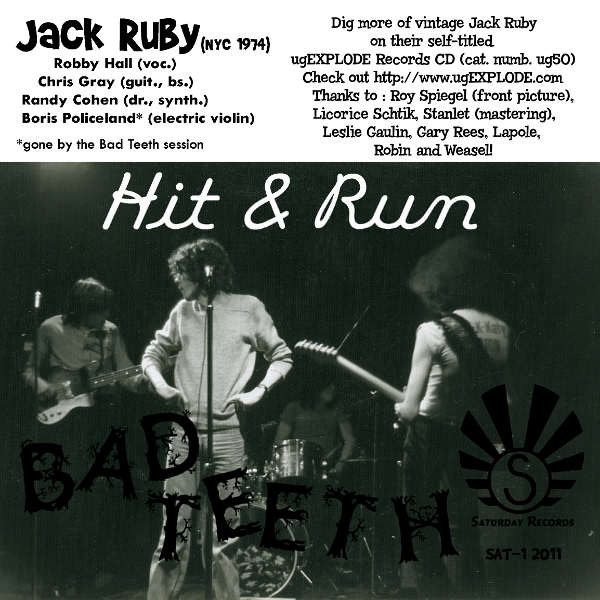 Jack Ruby - Hit & Run | Saturday Records (SAT-1) - 2