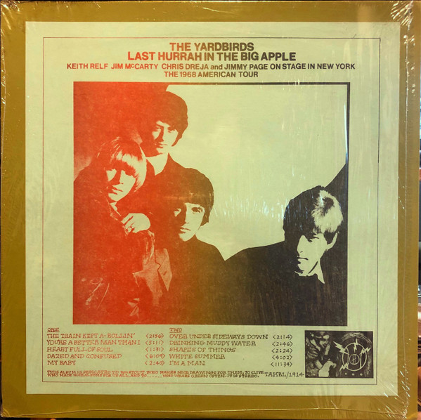 The Yardbirds - Last Hurrah In The Big Apple | The Amazing Kornyfone Record Label (TAKRL 1914) - main The Yardbirds - Last Hurrah In The Big Apple | The Amazing Kornyfone Record Label (TAKRL 1914) - main