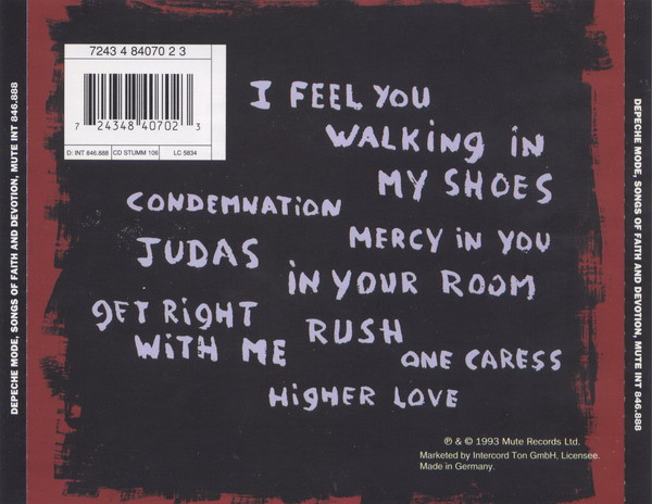 Depeche Mode - Songs Of Faith And Devotion | Mute (INT 846.888) - 2
