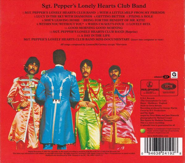 The Beatles - Sgt. Pepper's Lonely Hearts Club Band CD | Apple Records (0946 3 82419 2 8) - 2