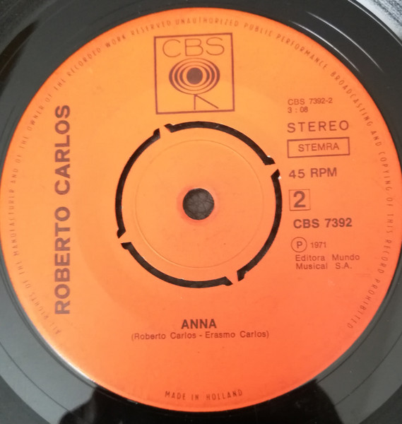 Roberto Carlos - Jesus Christ / Anna | CBS (7392) - 3
