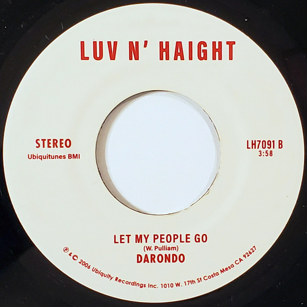 Darondo - Legs / Let My People Go | Luv N' Haight (LH 7091) - 2