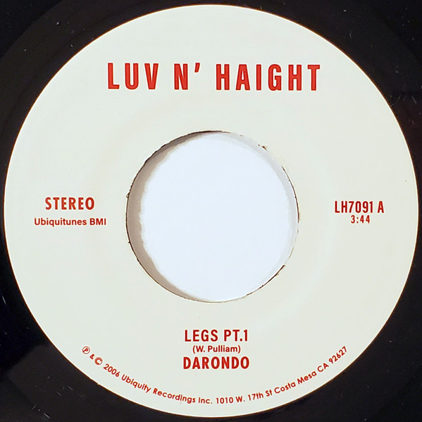Darondo - Legs / Let My People Go | Luv N' Haight (LH 7091)