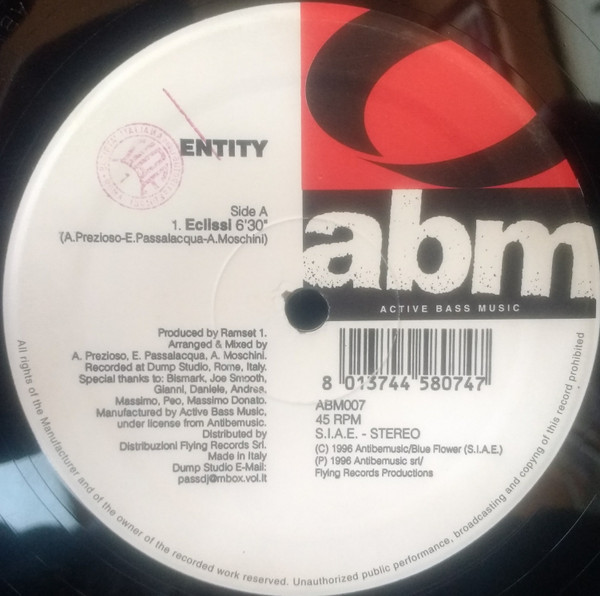 Entity - Eclissi / The Future | Active Bass Music (ABM 007)