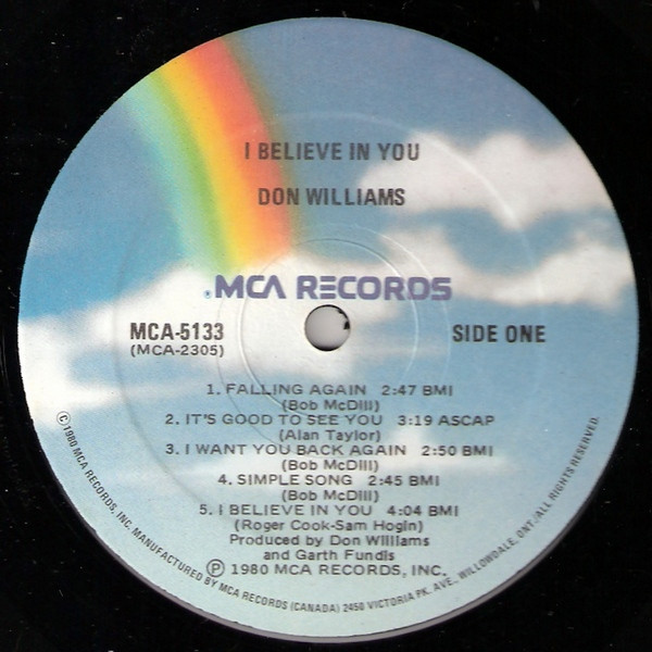 Don Williams - I Believe In You | MCA Records (MCA-5133) - 3 Don Williams - I Believe In You | MCA Records (MCA-5133) - 3