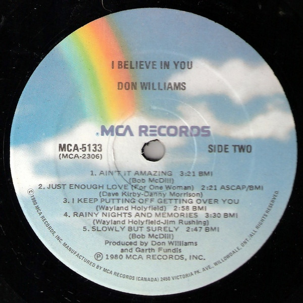 Don Williams - I Believe In You | MCA Records (MCA-5133) - 4 Don Williams - I Believe In You | MCA Records (MCA-5133) - 4