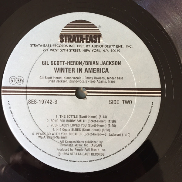 Gil Scott-Heron & Brian Jackson - Winter In America | Strata-East (SES-19742) - 3