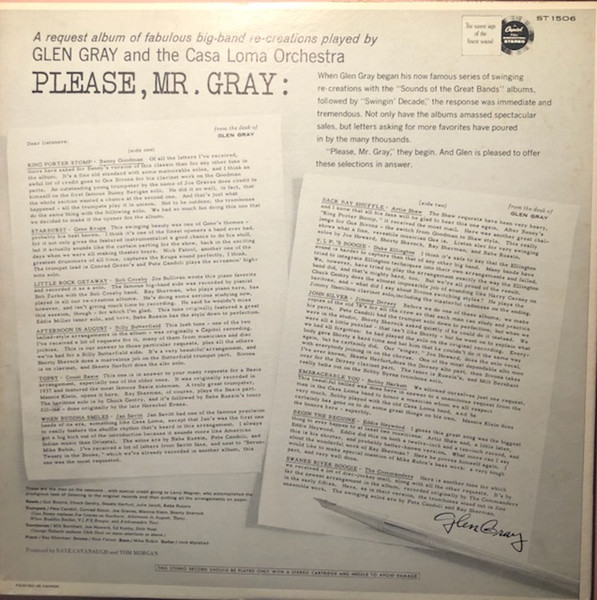 Glen Gray & The Casa Loma Orchestra - Please, Mr. Gray... | Capitol Records (ST-1506) - 2 Glen Gray & The Casa Loma Orchestra - Please, Mr. Gray... | Capitol Records (ST-1506) - 2