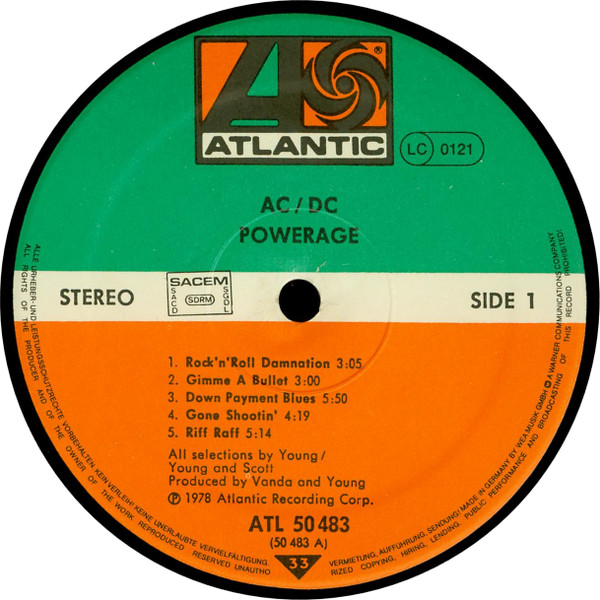 AC/DC - Powerage | Atlantic (ATL 50 483) - 3