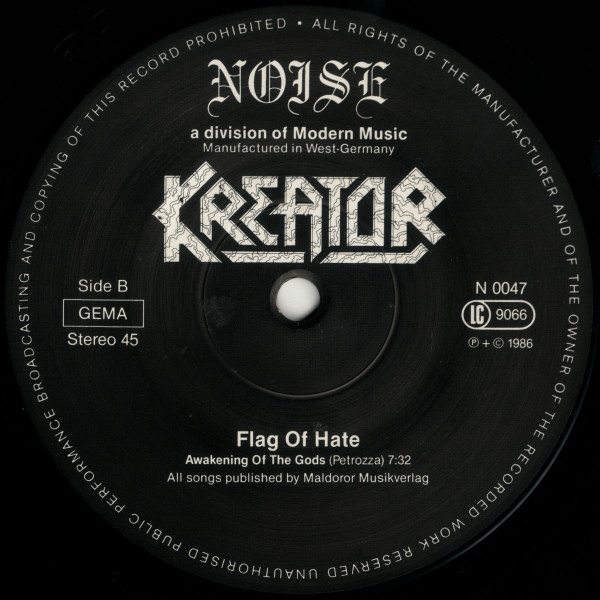 Kreator - Flag Of Hate | Noise (N 0047) - 4
