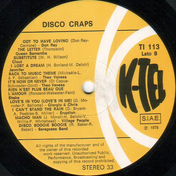 Various - Disco "Craps" | K-Tel (TI 113) - 4