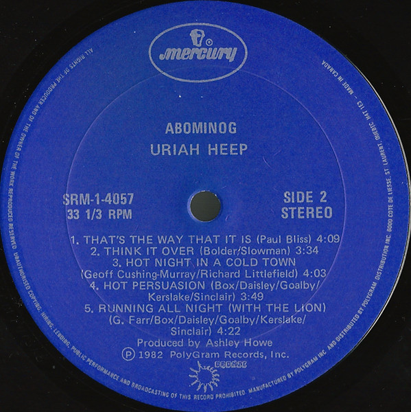 Uriah Heep - Abominog | Mercury (SRM-1-4057) - 4 Uriah Heep - Abominog | Mercury (SRM-1-4057) - 4