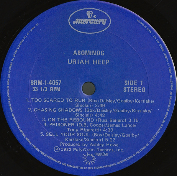 Uriah Heep - Abominog | Mercury (SRM-1-4057) - 3 Uriah Heep - Abominog | Mercury (SRM-1-4057) - 3