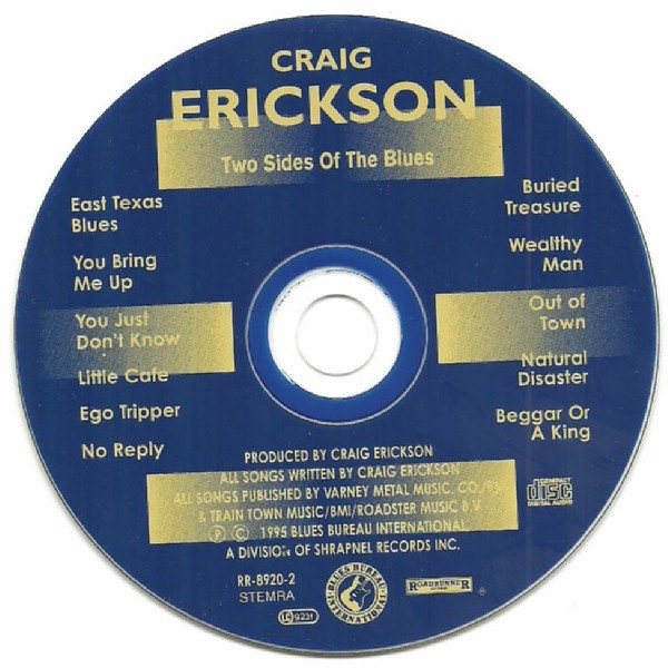 Craig Erickson - Two Sides Of The Blues | Blues Bureau International (7 8920 2) - 3