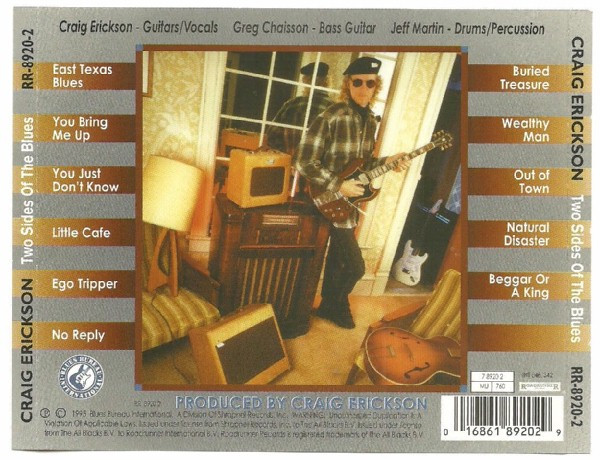 Craig Erickson - Two Sides Of The Blues | Blues Bureau International (7 8920 2) - 2