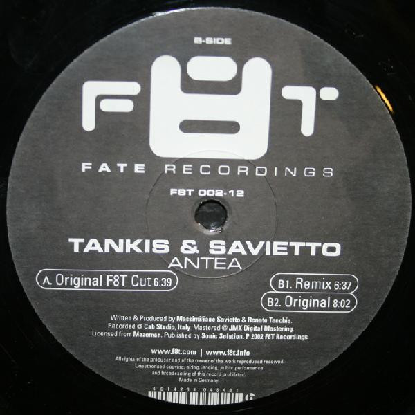 Tankis & Savietto - Antea | Fate Recordings (F8T 002-12) - 2 Tankis & Savietto - Antea | Fate Recordings (F8T 002-12) - 2