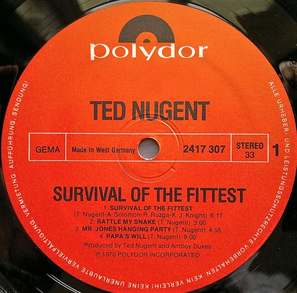 Ted Nugent - Survival Of The Fittest - Live | Polydor (2417 307) - 3