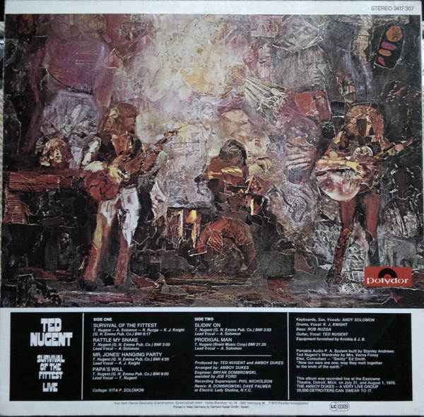 Ted Nugent - Survival Of The Fittest - Live | Polydor (2417 307) - 2