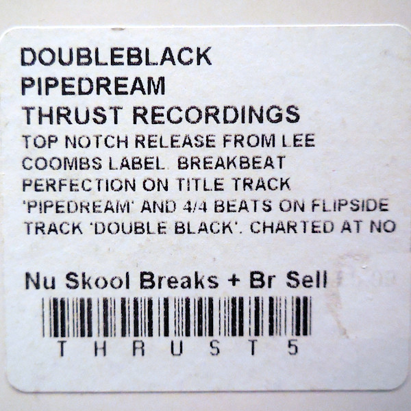 Double Black - Pipedream | Thrust Recordings (Thrust 005) - 4