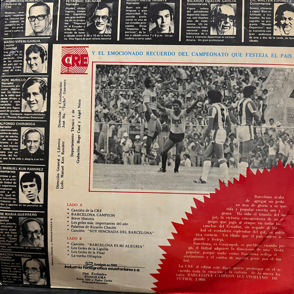 Various - Barcelona!! Campeon Nacional De Futbol 1980 (LOS GOLES y la emociòn del Campeonato) | Ifesa (S-7189-PRO-12) - 2