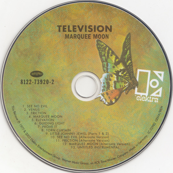 Television - Marquee Moon | Elektra (8122-73920-2) - 3
