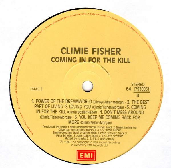 Climie Fisher - Coming In For The Kill | EMI (64 7930051) - 2