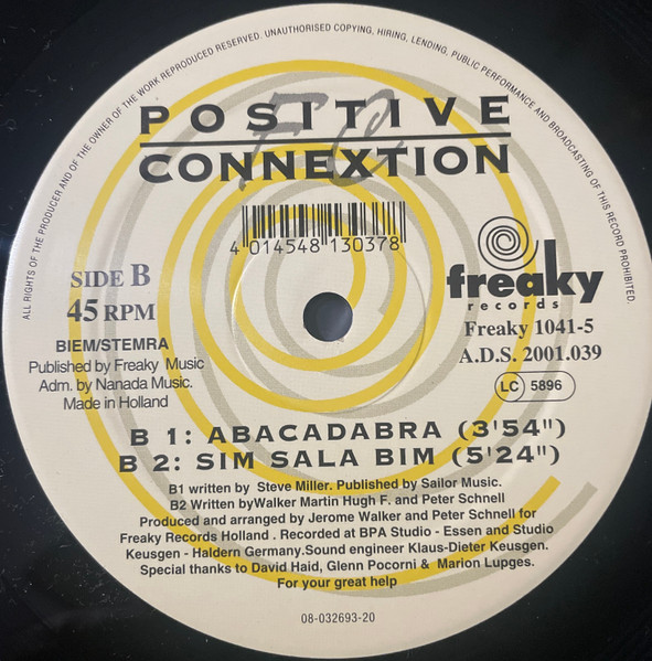 Positive Connextion - Abacadabra | Freaky Records (Freaky 1041-5) - 3 Positive Connextion - Abacadabra | Freaky Records (Freaky 1041-5) - 3