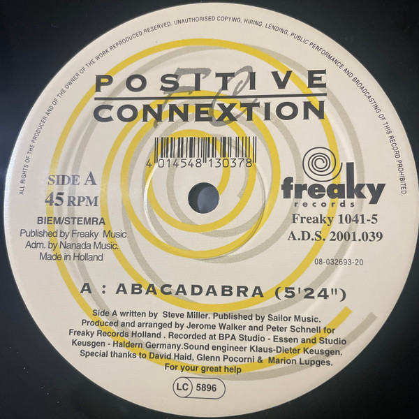 Positive Connextion - Abacadabra | Freaky Records (Freaky 1041-5) - 2 Positive Connextion - Abacadabra | Freaky Records (Freaky 1041-5) - 2