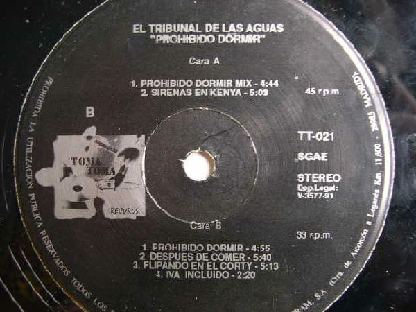 El Tribunal De Las Aguas - Prohibido Dormir | Toma Toma Records (TT-021) - 2 El Tribunal De Las Aguas - Prohibido Dormir | Toma Toma Records (TT-021) - 2