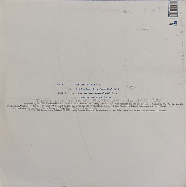 Technotronic - Pump Up The Jam '96 | Worx Records (WORX T 004) - 2 Technotronic - Pump Up The Jam '96 | Worx Records (WORX T 004) - 2