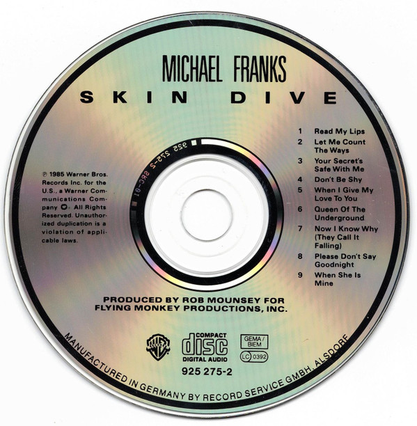 Michael Franks - Skin Dive | Warner Bros. Records (925 275-2) - main Michael Franks - Skin Dive | Warner Bros. Records (925 275-2) - main