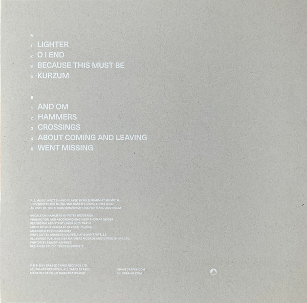 Nils Frahm - Graz | Erased Tapes Records (ERATP143LP) - 2 Nils Frahm - Graz | Erased Tapes Records (ERATP143LP) - 2