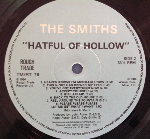 The Smiths - Hatful Of Hollow | Rough Trade (TM/RT 76) - 4 The Smiths - Hatful Of Hollow | Rough Trade (TM/RT 76) - 4
