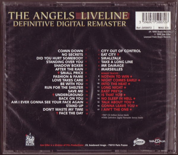 The Angels - Liveline - Definitive Digital Remaster | Axe Killer Records (3050072) - 2