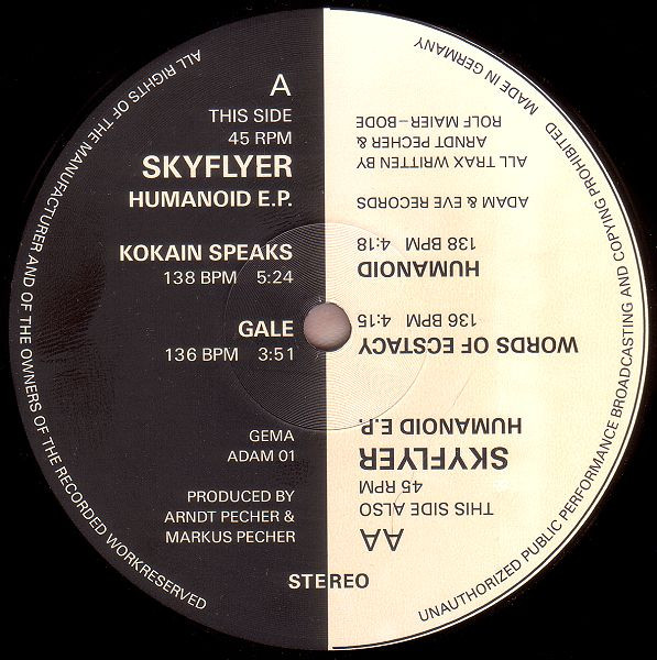 Skyflyer - Humanoid E.P. | Adam & Eve Records (ADAM 01) - 4