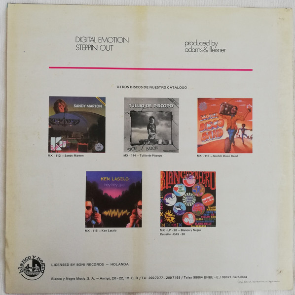 Digital Emotion - Steppin' Out | Blanco y Negro (MX117) - 2