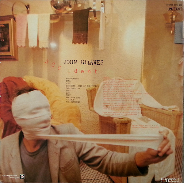 John Greaves - Accident | Europa Records (6313 408) - 2 John Greaves - Accident | Europa Records (6313 408) - 2