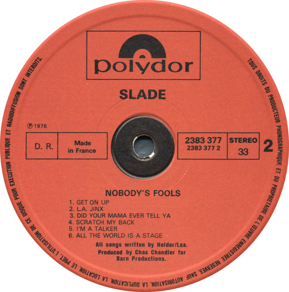 Slade - Nobody's Fools | Polydor (2383 377) - 4