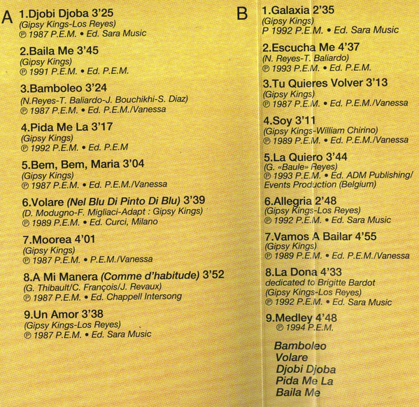 Gipsy Kings - Greatest Hits | Columbia (CT 91006) - 4