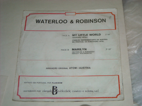Waterloo & Robinson - My Little World / Marilyn | Planisom (PLS 5005) - 2 Waterloo & Robinson - My Little World / Marilyn | Planisom (PLS 5005) - 2