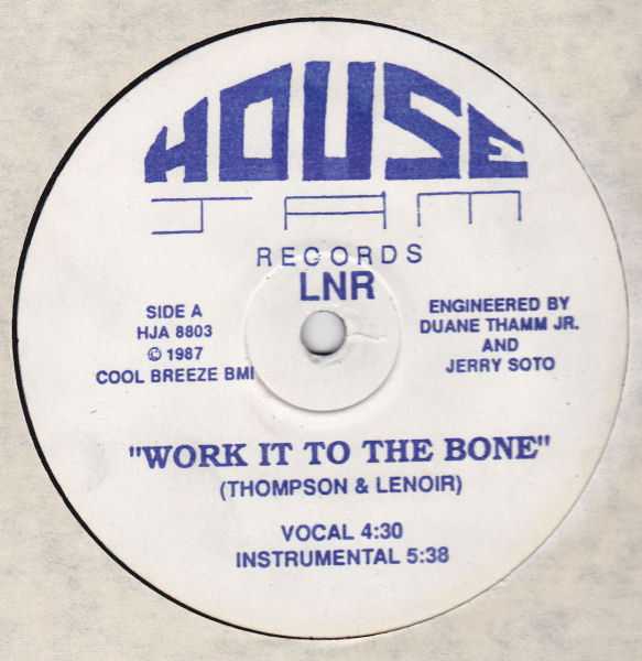 LNR - Work It To The Bone | House Jam Records (HJA 8803) - main LNR - Work It To The Bone | House Jam Records (HJA 8803) - main