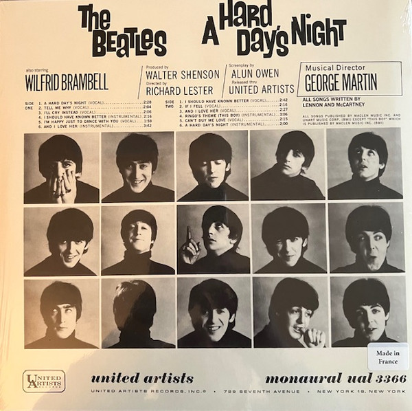 The Beatles - A Hard Day's Night (Original Motion Picture Sound Track) | United Artists Records (UAL 3366) - 2 The Beatles - A Hard Day's Night (Original Motion Picture Sound Track) | United Artists Records (UAL 3366) - 2