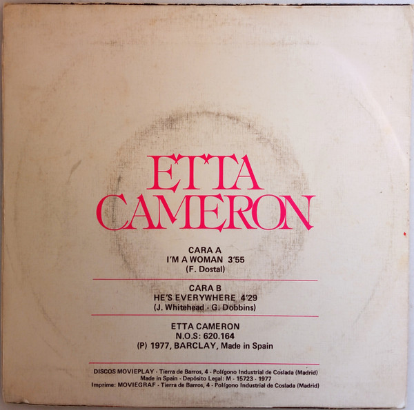 Etta Cameron - Soy Una Mujer = I'm A Woman | Movieplay (02.1243/7) - 2